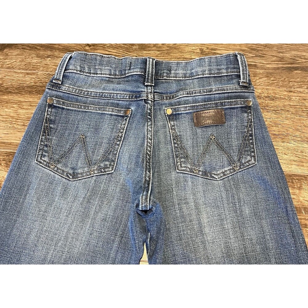 Wrangler Retro Jeans Boys Size 14 Slim Boot Blue Medium Wash Western Cowboy